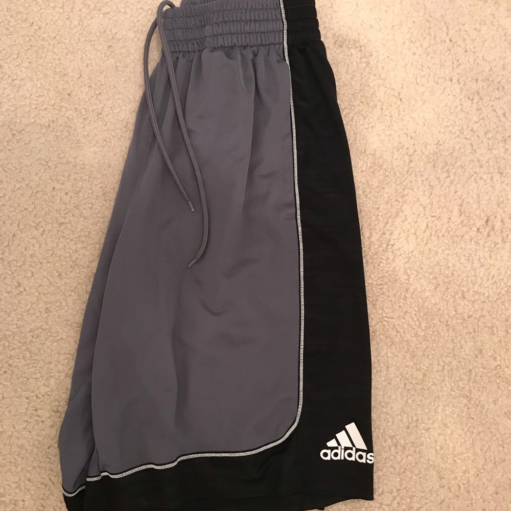 Adidas black and gray shorts